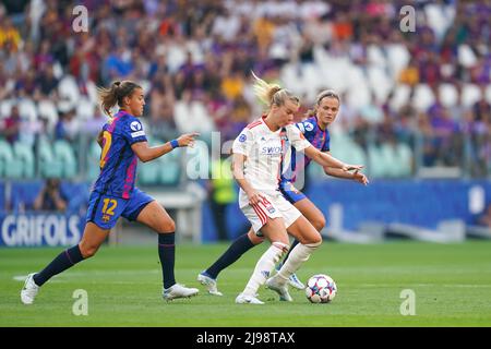 Turin, Italy. 21st May, 2022. during the UEFA Womens Champions League Final football match between FC Barcelona and Olympique Lyonnais at Allianz Stadium Juventus in Turin, Italy. Daniela Porcelli/SPP Credit: SPP Sport Press Photo. /Alamy Live News Stock Photo