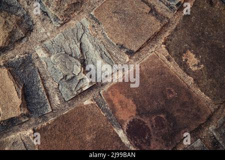 abstract background detail of sandstone stone pavement Stock Photo