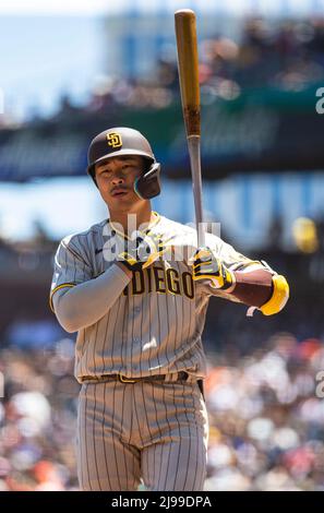 San Diego Padres' Ha-Seong Kim plays during a baseball game, Wednesday