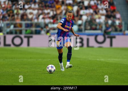 TURIN, ITALY. 21 MAY 2022. Ana-Maria Crnogorcevic of FC Barcelona during the UEFA Women's Champions League final 2022 between FC Barcelona and Olympique Lyonnais on May 21, 2022 at Juventus Stadium in Turin, Italy. Barcelona lost 1-3 over Olympique Lyonnais. Credit: Massimiliano Ferraro/Medialys Images/Alamy Live News Stock Photo