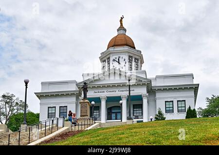 Old Jackson County Courthouse in Sylva North Carolina now serves as a public library. Stock Photo