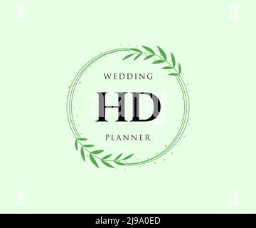 HD Initials letter Wedding monogram logos collection, hand drawn modern minimalistic and floral templates for Invitation cards, Save the Date, elegant Stock Vector