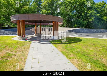 The Magna Carta Monument in Magna Carta Place in Canberra, A.C.T., Australia. Stock Photo