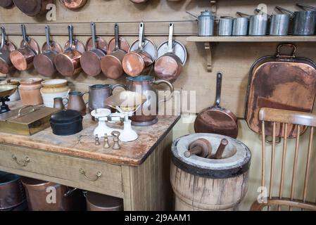 Kitchen of Culzean Castle - Maybole in Ayrshire Scotland, United Kingdom, May 2022 Stock Photo