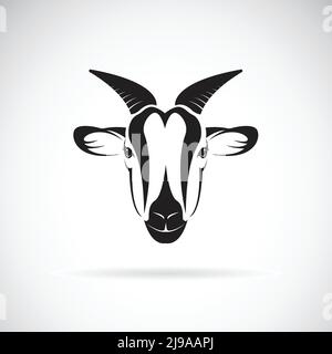 Vector of goat head design on white background. Wild Animals. Easy editable layered vector illustration. Stock Vector