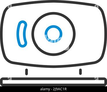 Webcam Icon. Editable Bold Outline With Color Fill Design. Vector Illustration. Stock Vector