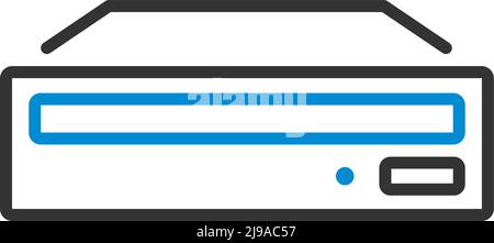 CD-ROM Icon. Editable Bold Outline With Color Fill Design. Vector Illustration. Stock Vector