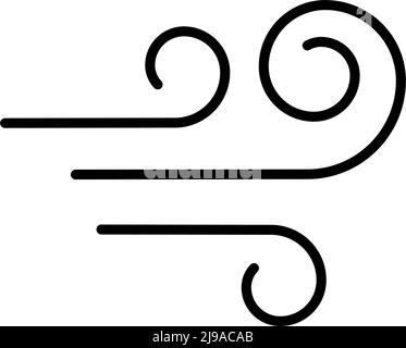 Wind Icon. Editable Bold Outline With Color Fill Design. Vector ...