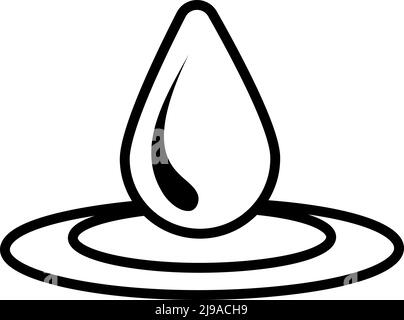 Water Drop Icon. Editable Bold Outline With Color Fill Design. Vector ...