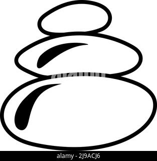 Spa Stones Icon. Editable Bold Outline With Color Fill Design. Vector ...