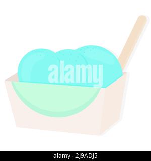 Bubble gum ice cream in a box Stock Vector