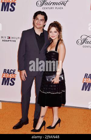 LOS ANGELES, CA - MAY 20: (L-R) Christian DeAnda and Samantha Hanratty attend the 29th Annual Race To Erase MS Gala at the Fairmont Century Plaza Hote Stock Photo