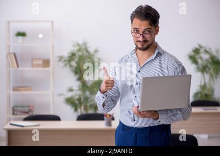 Young teacher in telestudy concept Stock Photo