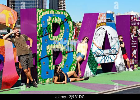 South Bank Parklands are located at South Bank in Brisbane, Queensland,  Australia Stock Photo - Alamy