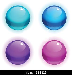 Set of vector Realistic Bubbles Vector Illustration Stock Vector