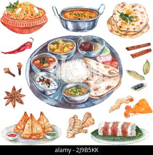 Indian restaurant menu cover of vector vegetable food with spice fish ...