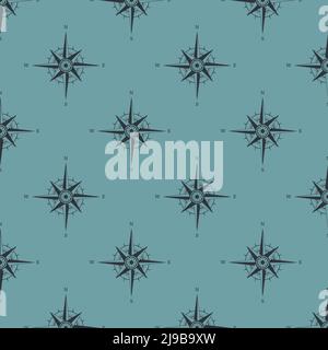 Travel navigation signs seamless pattern vector illustration Stock Vector