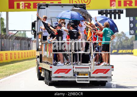 Barcelona, Spain. 22nd May, 2022. The drivers parade. 22.05.2022. Formula 1 World Championship, Rd 6, Spanish Grand Prix, Barcelona, Spain, Race Day. Photo credit should read: XPB/Press Association Images. Credit: XPB Images Ltd/Alamy Live News Stock Photo