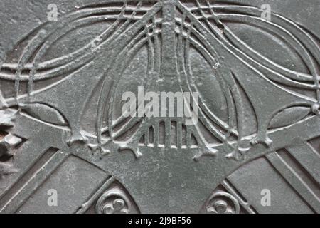 Fantastic and delightful details of cast iron decorative architectural elements from yesteryear. Stock Photo