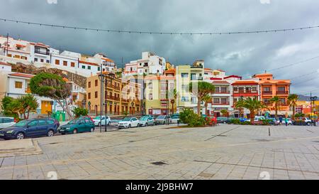 Candelaria, Tenerife, Spain - December 12, 2019: Square of the Saint Patron of the Canary Islands in Candelaria town Stock Photo