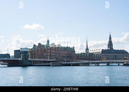 Waterside scenery in Copenhagen, the capital city of Denmark Stock Photo