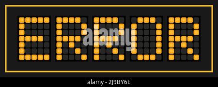 Orange color led banner in word error on black background Stock Vector