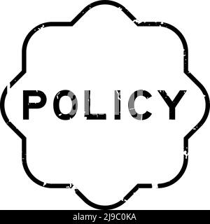 Grunge black policy terms word rubber seal stamp on white background ...