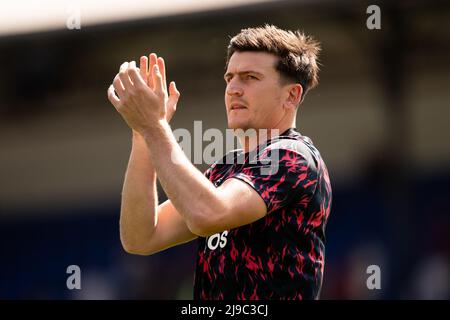 LONDON, UK. MAY 22ND Harry Maguire of Manchester United gestures during the Premier League match between Crystal Palace and Manchester United at Selhurst Park, London on Sunday 22nd May 2022. (Credit: Federico Maranesi | MI News) Credit: MI News & Sport /Alamy Live News Stock Photo