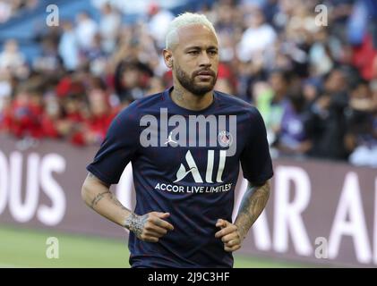 PARIS, FRANCE - MAY 21: Neymar Junior of Paris Saint Germain takes