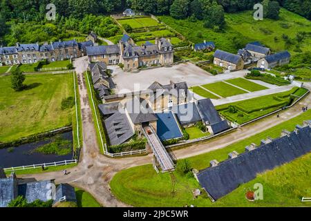 France, Côtes-d'Armor (22), Perret, les Forges des Salles, steel village of the 18th and 19th centuries Stock Photo