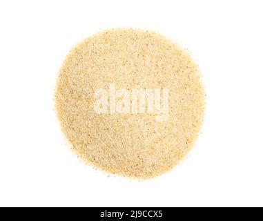 Sand circle on white background Stock Photo