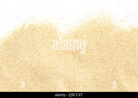 Sand texture close up on white background Stock Photo
