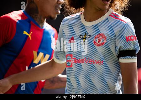 LONDON, UK. MAY 22ND Hannibal Mejbri of Manchester United looks on during the Premier League match between Crystal Palace and Manchester United at Selhurst Park, London on Sunday 22nd May 2022. (Credit: Federico Maranesi | MI News) Credit: MI News & Sport /Alamy Live News Stock Photo