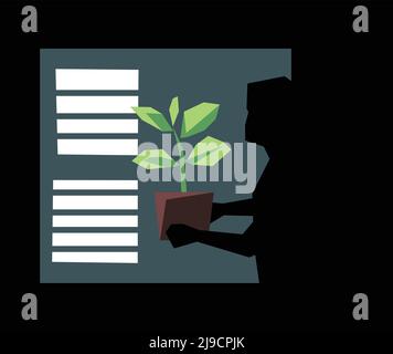 Save trees clip art Stock Vector