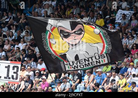 Ferrara, Italy. 22nd May, 2022. Juventus's supporters during football match Juventus vs Roma, at the Paolo Mazza Stadium, in Ferrara, Italy, on May 22, 2022. (Photo by AllShotLive/Sipa USA) Credit: Sipa USA/Alamy Live News Stock Photo