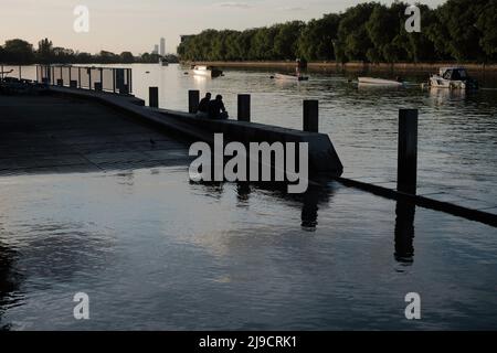 Thamaes River by Putney Bridge, Putney, London, United Kingdom Stock Photo