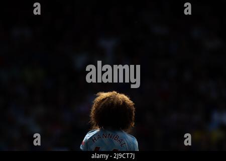 LONDON, UK. MAY 22ND Hannibal Mejbri of Manchester United looks on during the Premier League match between Crystal Palace and Manchester United at Selhurst Park, London on Sunday 22nd May 2022. (Credit: Federico Maranesi | MI News) Credit: MI News & Sport /Alamy Live News Stock Photo