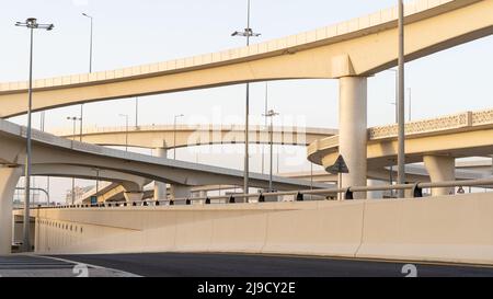 Doha, Qatar- may 15, 2022 : Sabah al corridor intersection near gharrafa. Stock Photo