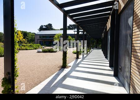 RHS Wisley Hilltop Building. May 2022. A bespoke science laboratory and learning centre. Stock Photo