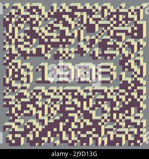 1908 Implementation of Edward Zajecs “Il Cubo” generative art background art illustration Stock Vector