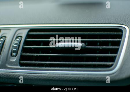 Car air conditioning dusty from use while driving Stock Photo