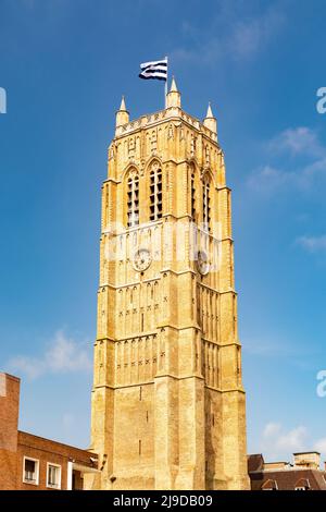 Dunkerque, city in northern France, old belfry Stock Photo
