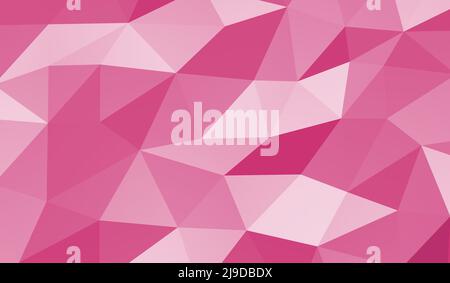Low poly triangular background. Abstract wallpaper pink. - Low Poly. Stock Photo