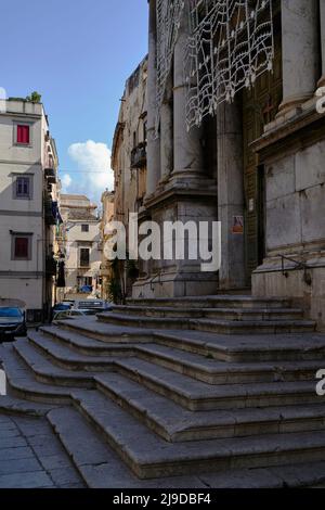 Charming old city of Palermo, the Kelso quarter where a Norman style meets authentic Siicilian street cultuure Stock Photo