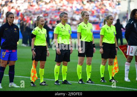 Turin, Italy. 21st, May 2022. Referee Lina Lehtovaara is ready for the UEFA Women’s Champions League final between Barcelona and Olympique Lyon at Juventus Stadium in Turin. (Photo credit: Gonzales Photo - Tommaso Fimiano).