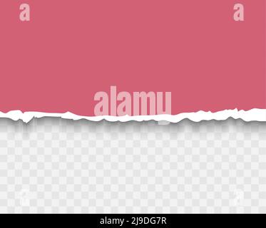 Torn Pink Paper, Isolated On White With Soft Shadow Stock Photo, Picture  and Royalty Free Image. Image 16542411.