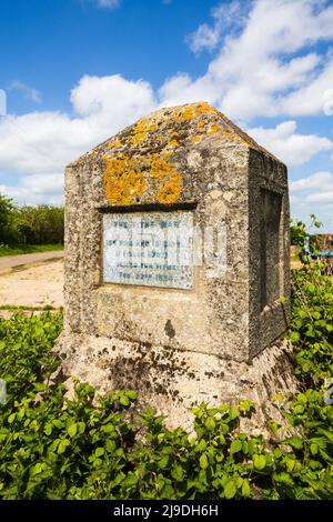 Monument to the Tithe War in February 1934 at Wortham, Suffolk, UK. Stock Photo