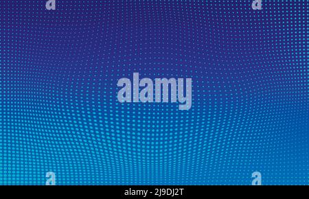 Abstract blue halftone wave background, bright gradient Stock Vector
