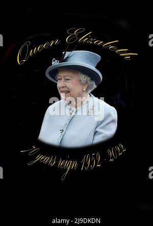 Queen Elizabeth II in Celebration of Her Platinum Jubilee Stock Photo