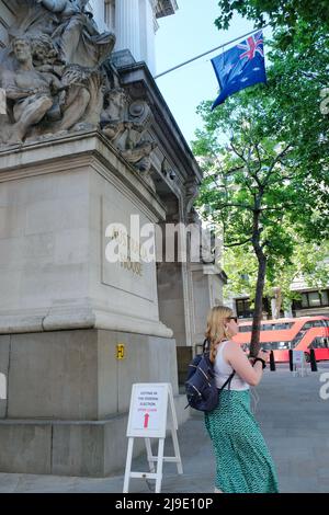London, UK. Australia House in the Strand as the building is open for expats to vote during the election. Stock Photo